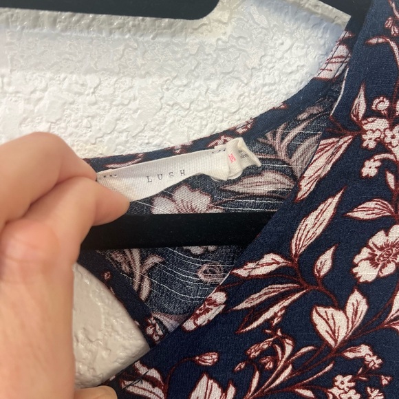 Lush Floral Navy Women's minidress - Picture 2 of 6